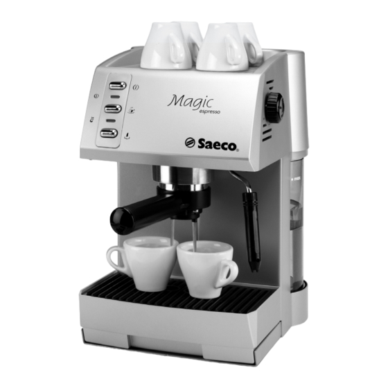 Saeco Magic espresso Mode D'emploi