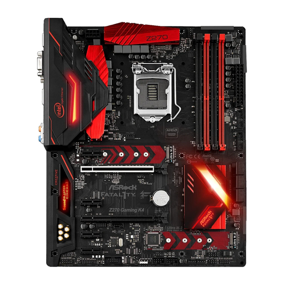 ASROCK Fatal1ty Z270 Gaming K6 Serie Mode D'emploi