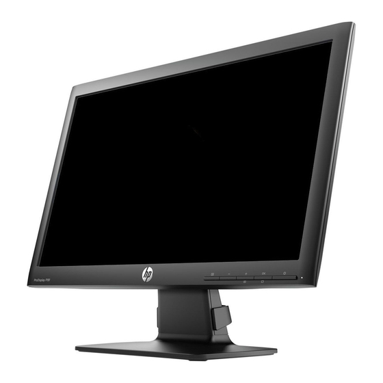 HP ProDisplay P191 Guide De L'utilisateur