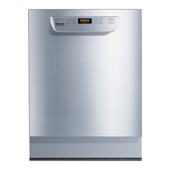 Miele professional PG 8061 Mode D'emploi