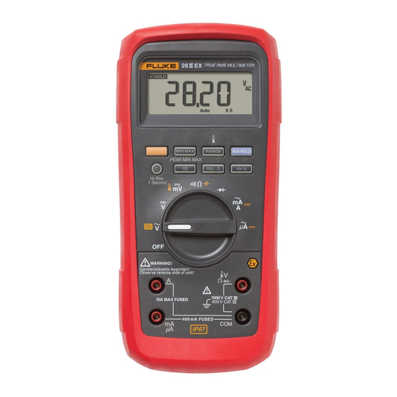 Fluke 28 II Ex Mode D'emploi