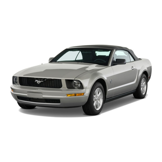 Ford Mustang 2009 Manuel Utilisateur