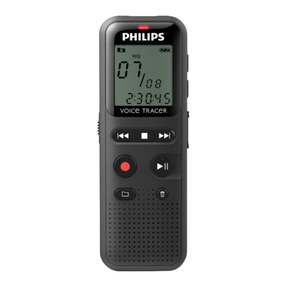 Philips VOICE TRACER DVT1150/00 Manuel De L'utilisateur