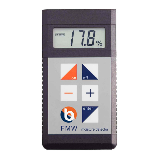 PCE Instruments FMW Manuel De L'utilisateur