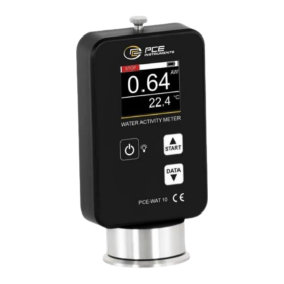 PCE Instruments PCE-WAT 10 Mode D'emploi