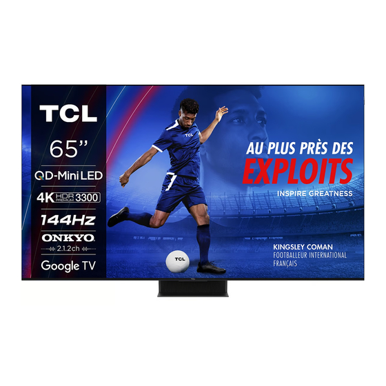 TCL 65C89B Mode D'emploi