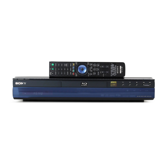 Sony BDP-S300 Mode D'emploi
