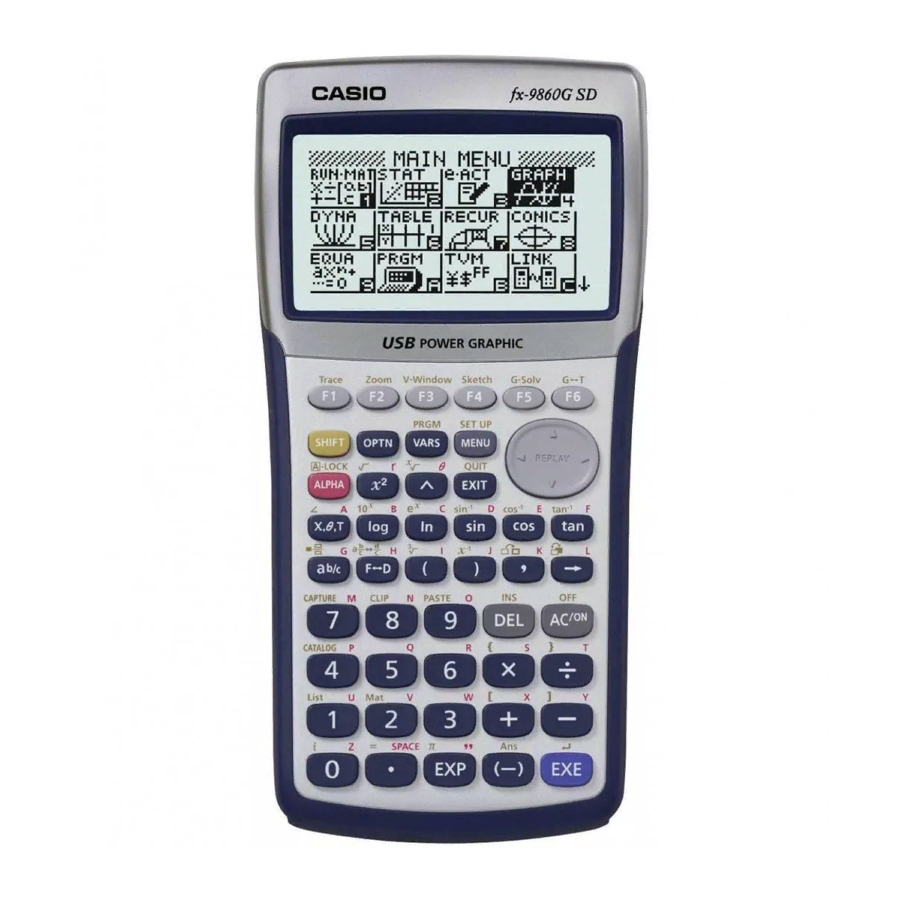 Casio fx-9860G SD Mode D'emploi