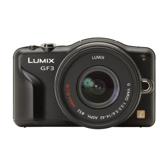 Panasonic LUMIX DMC-GF3 Mode D'emploi