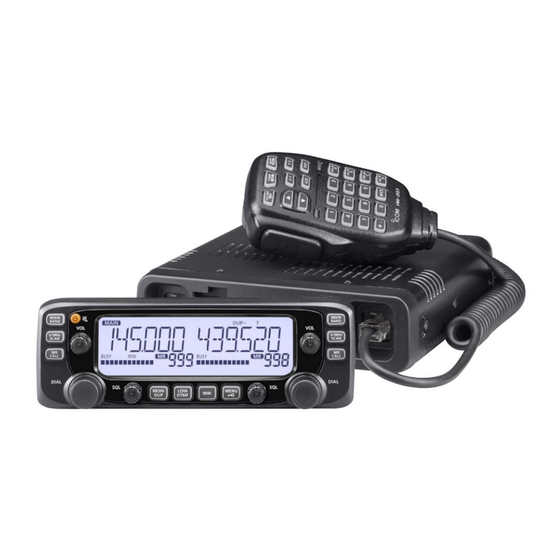 Icom i2730A Manuel D'instructions