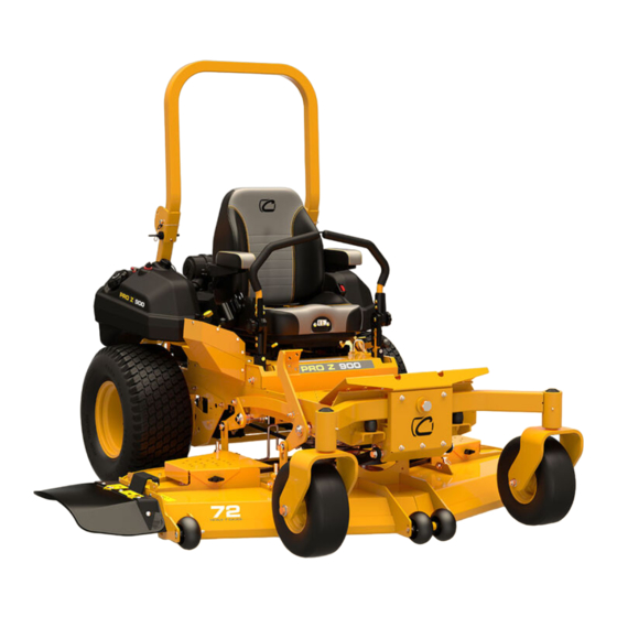 Cub Cadet Pro Z Série Manuel De L'utilisateur