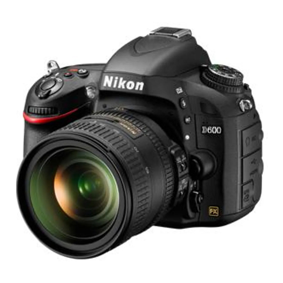 Nikon D600 Manuel D'utilisation