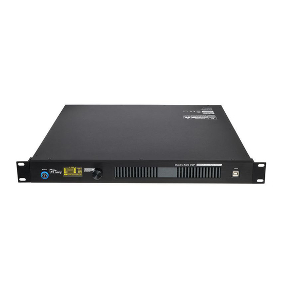 thomann the t.amp Quadro 500 DSP Notice D'utilisation