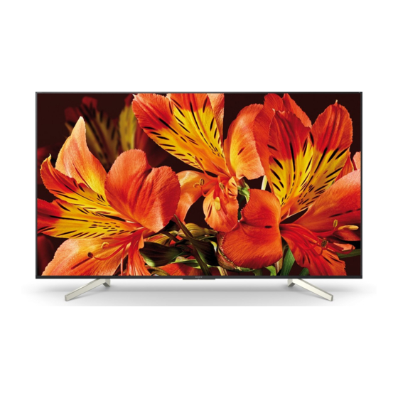 Sony BRAVIA KD-85XF85 Série Guide De Référence