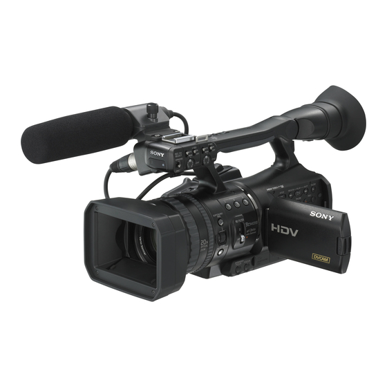 Sony HVR-V1U Mode D'emploi