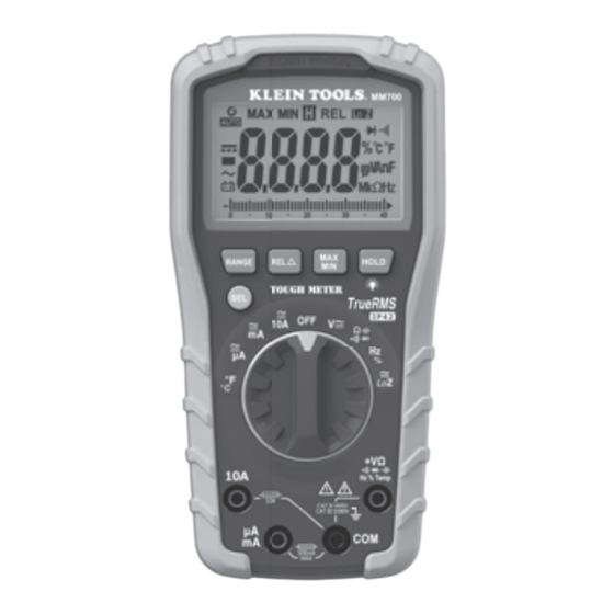 Klein Tools MM700 Manuel D'utilisation