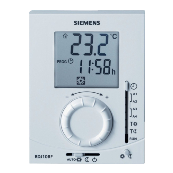 Siemens RDJ10RF/SET Mode D'emploi