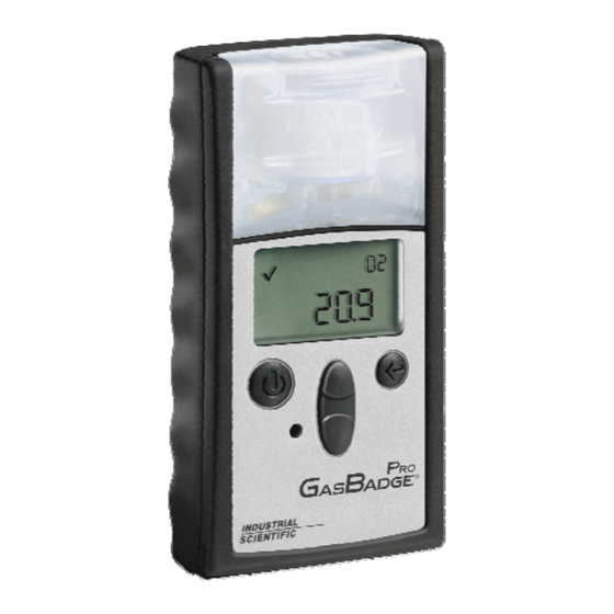 Industrial Scientific Pro GasBadge Manuel D'utilisation