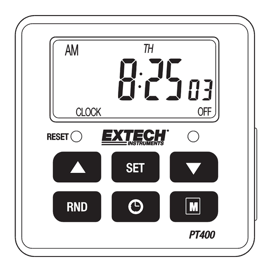 Extech Instruments PT400 Manuel D'utilisation