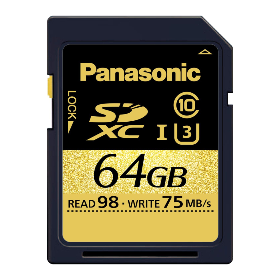 Panasonic RP-SDUT64GAK Manuels