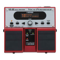 Boss Vocal Performer VE-20 Mode D'emploi