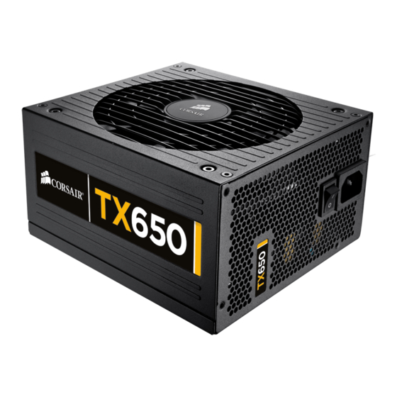 Corsair TX650W Manuel D'utilisation