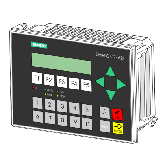 Siemens SIMATIC C7-621 Manuel