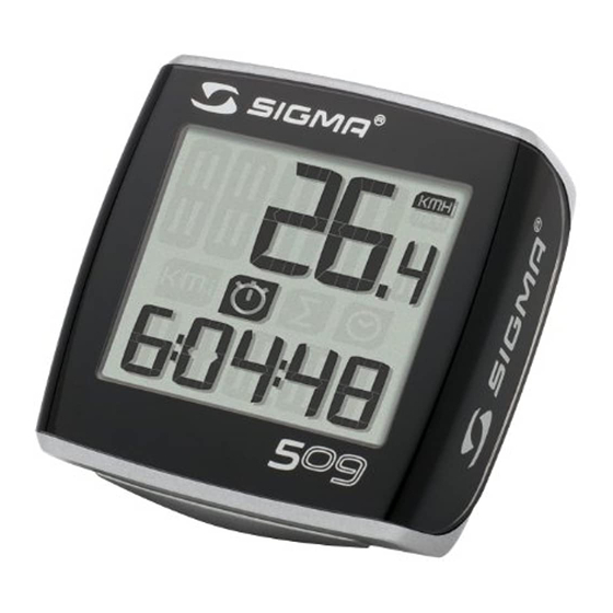 SIGMA SPORT BC 509 Mode D'emploi