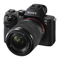 Sony alpha 7II Mode D'emploi