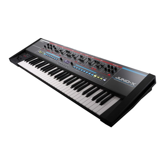 Roland JUNO-X Guide De Démarrage