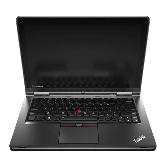 Lenovo ThinkPad Yoga 12 Guide D'utilisation