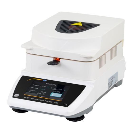 PCE Instruments PCE-MA 110TS Manuel D'utilisation