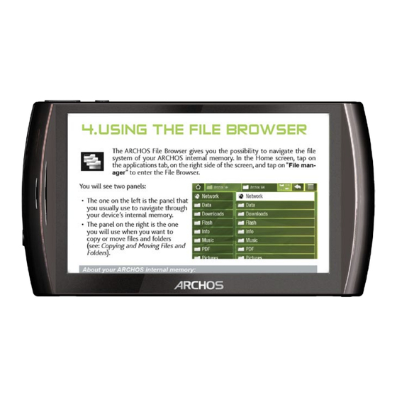 Archos 5 Manuel D'utilisation