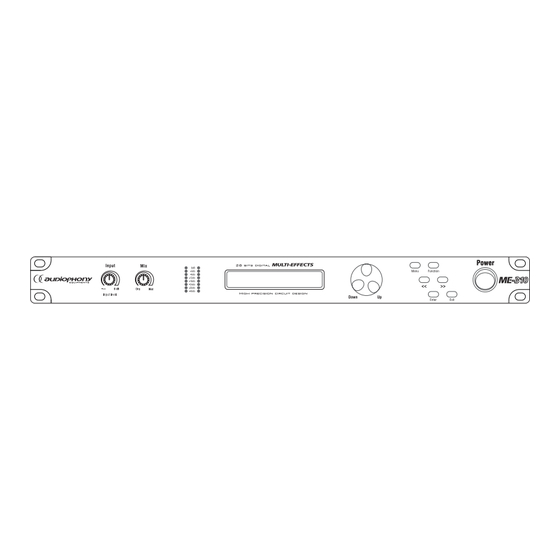 audiophony ME-310 Guide De L'utilisateur