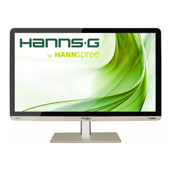 HANNspree HANNS.G HQ271 Manuel De L'utilisateur