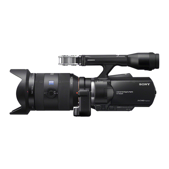 Sony Handycam NEX-VG20E Mode D'emploi