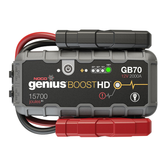 NOCO Genius BOOSTHD GB70 Guide D'utilisation Et Garantie