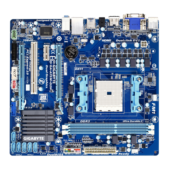Gigabyte GA-A75M-D2H Manuel D'utilisation