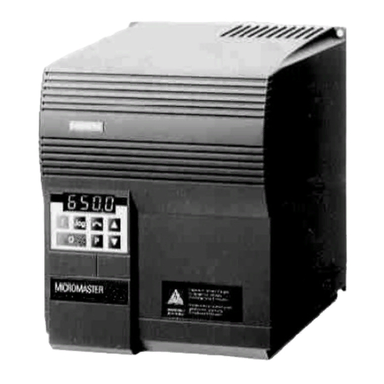 SIEMENS MICROMASTER MANUEL D'UTILISATION Télécharger le Pdf ManualsLib SIEMENS MICROMASTER MANUEL D'UTILISATION Télécharger le Pdf ManualsLib