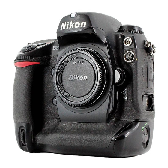 Nikon D2X Mode D'emploi