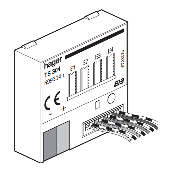 hager TS 304 Notice D'instructions