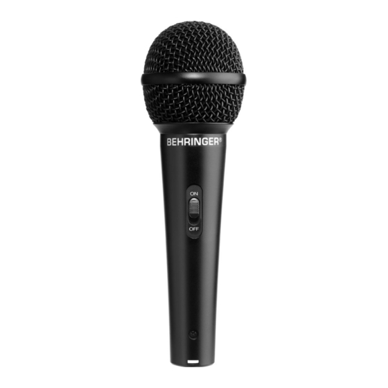 Behringer XM1800S Manuel D'utilisation