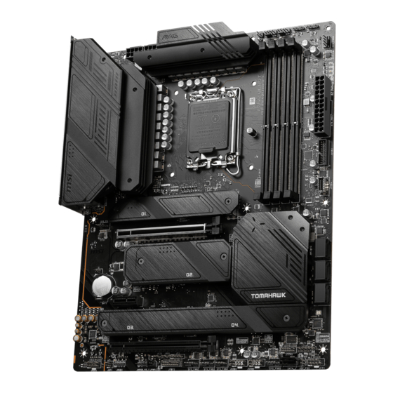 MSI MAG Z790 TOMAHAWK WIFI DDR4 Manuel D'utilisation