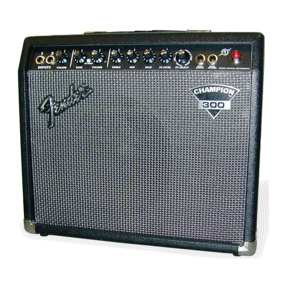 Fender CHAMPION 300 Mode D'emploi