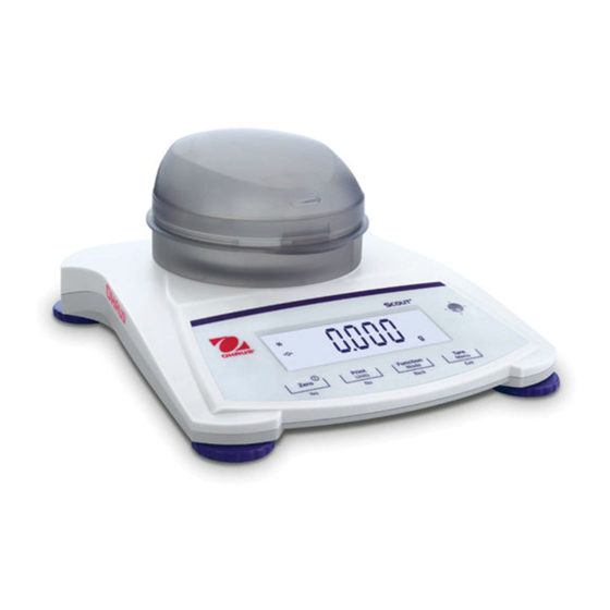OHAUS Scout SJX Série Mode D'emploi