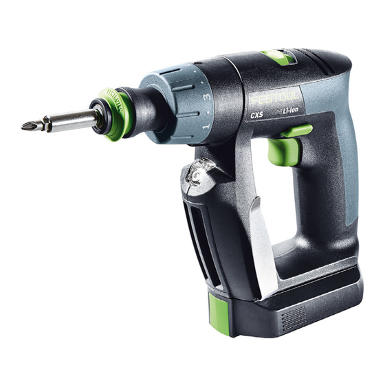 Festool CXS Li 1.5 Guide D'utilisation