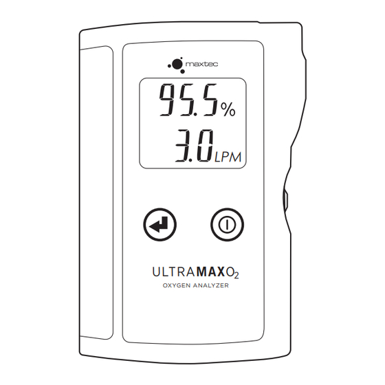 Maxtec UltraMax O2 Instructions D'utilisation