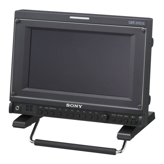 Sony PVM-740 Mode D'emploi