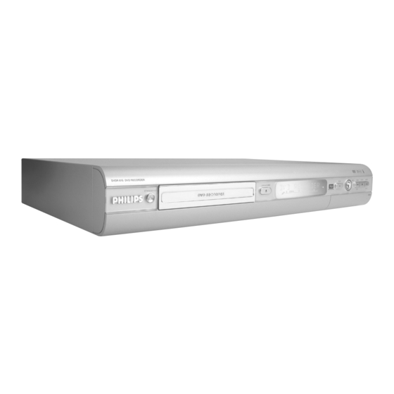 Philips DVDR610 Guide D'utilisation Rapide