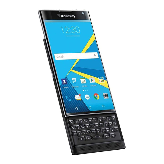 Blackberry PRIV Guide De L'utilisateur